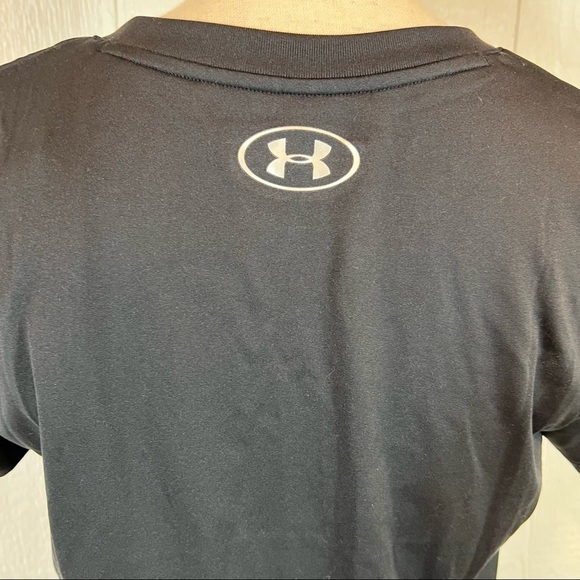 NEW Under Armour Black V Neck Work Out Top Medium - Picture 6 of 13